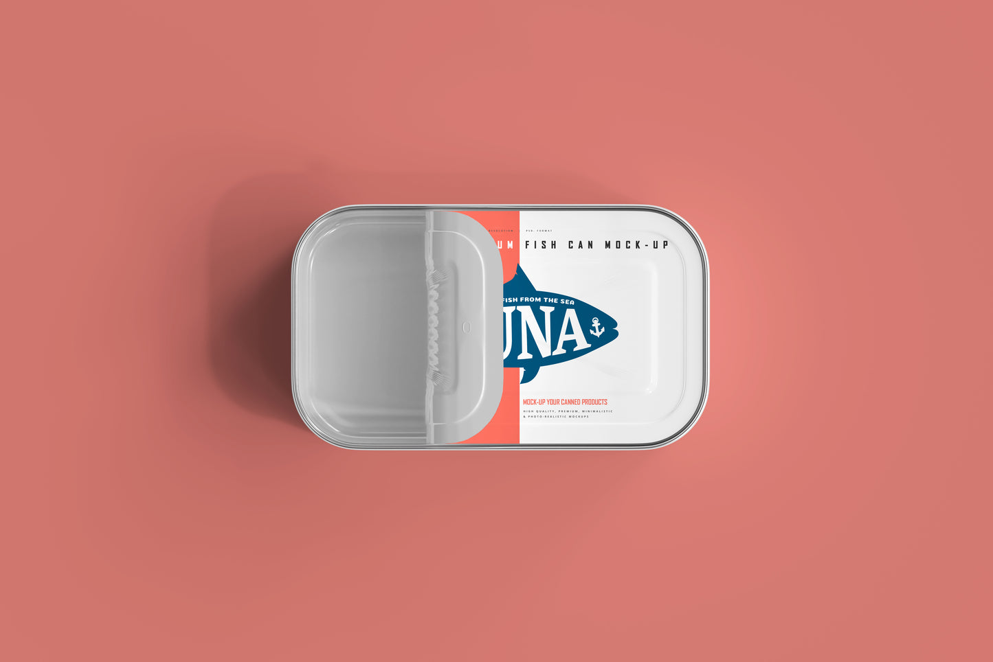 Aluminum Fish Can Mockup