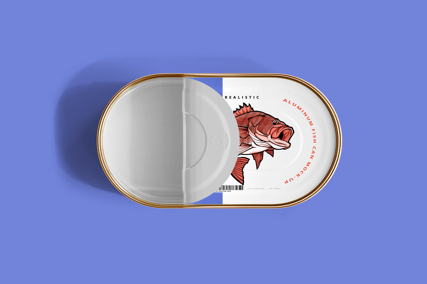 Aluminum Fish Can Mockup