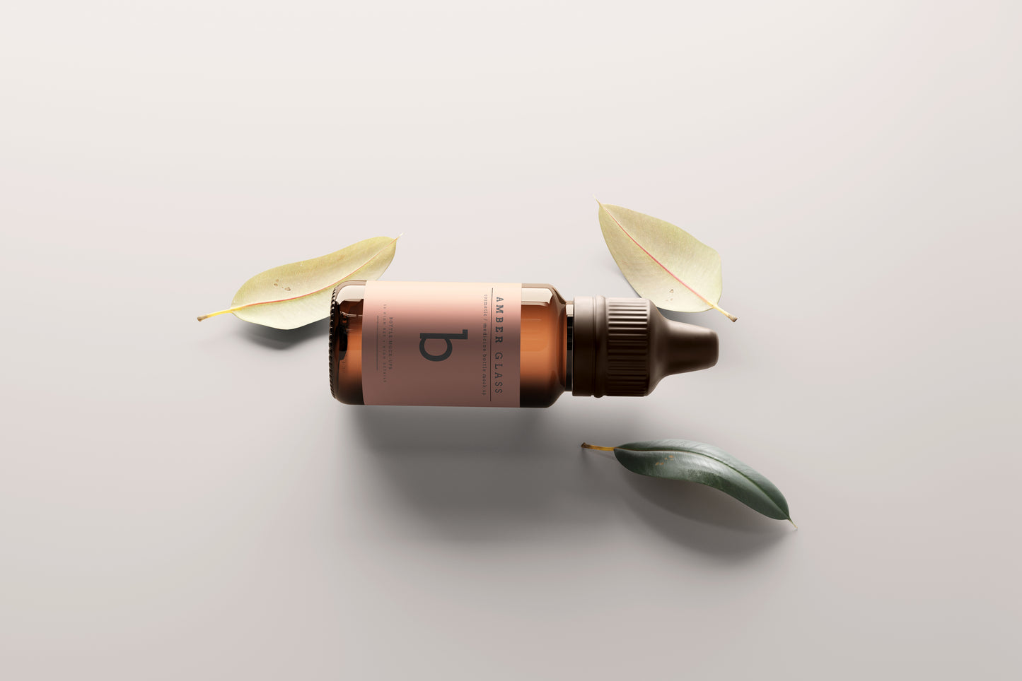 Amber Glass Dropper Bottle Mockups