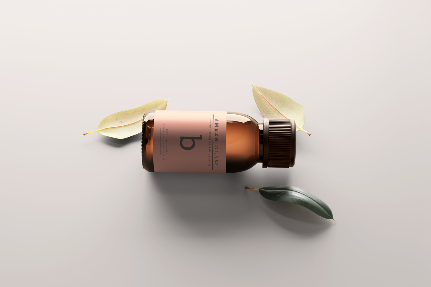 Amber Glass Bottle Mockups