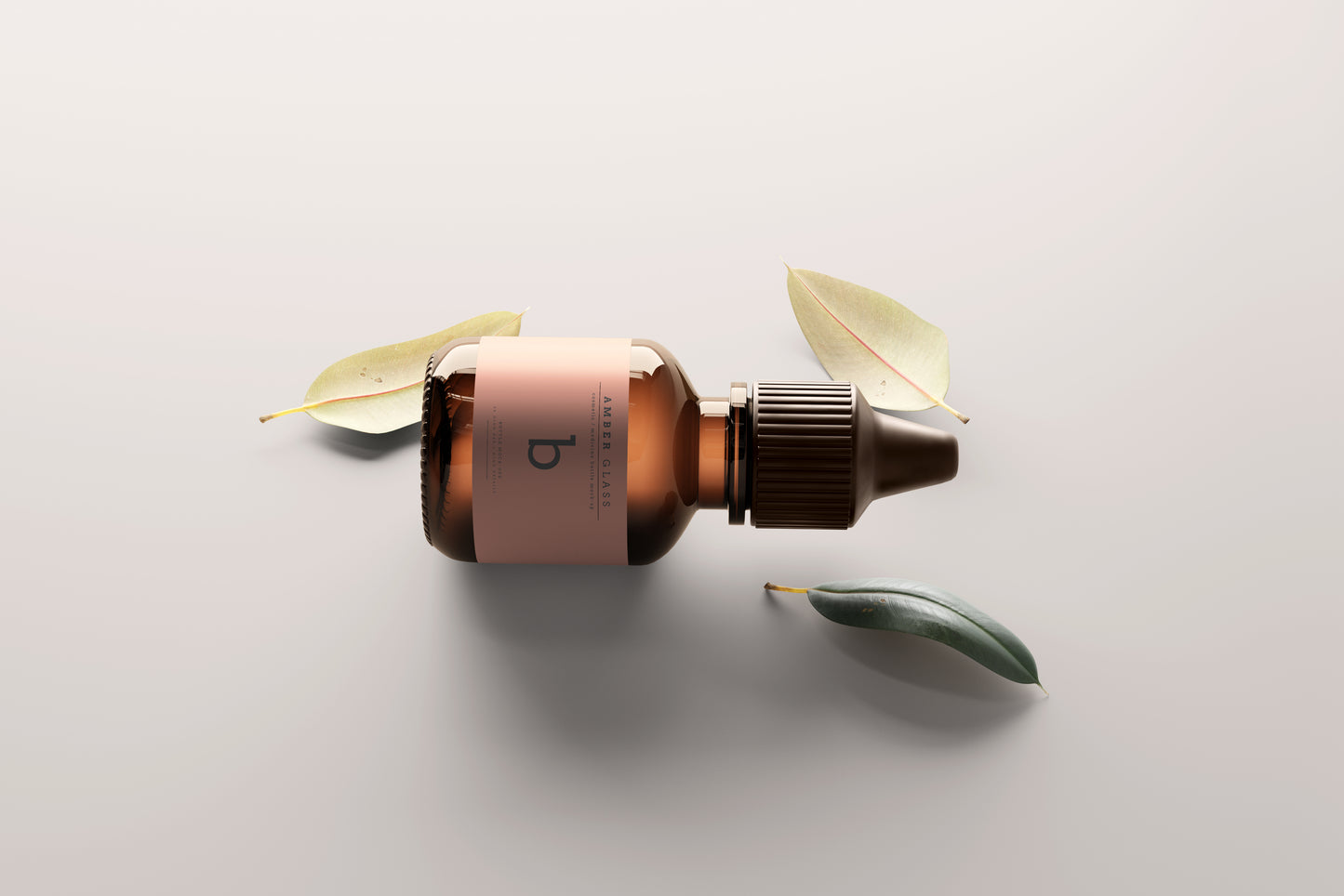 Amber Glass Bottle Mockups