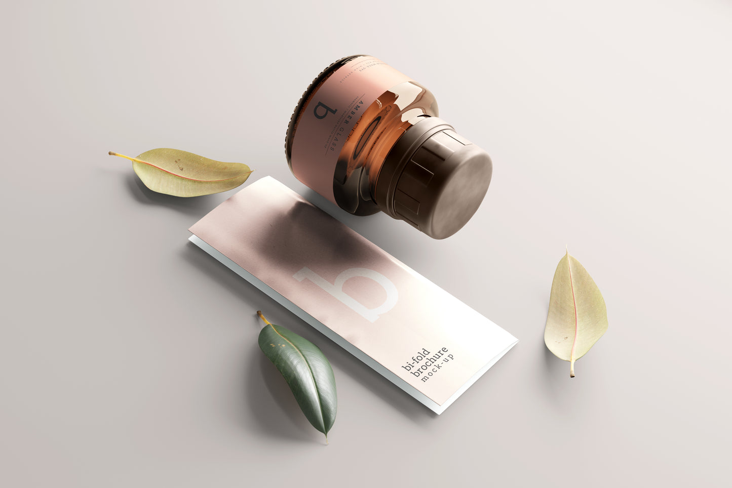 Amber Glass Bottle Mockups