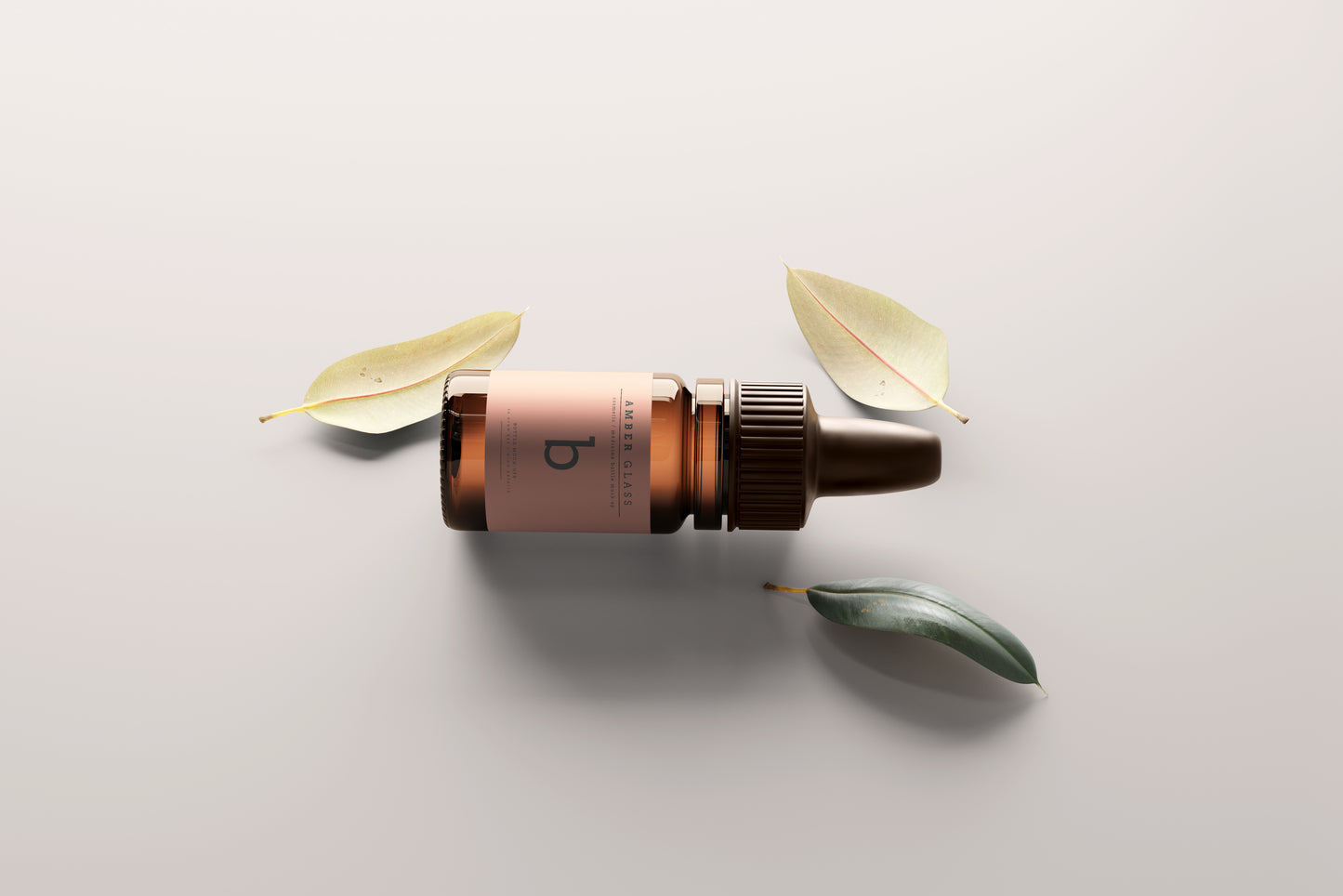 Amber Glass Dropper Bottle Mockups