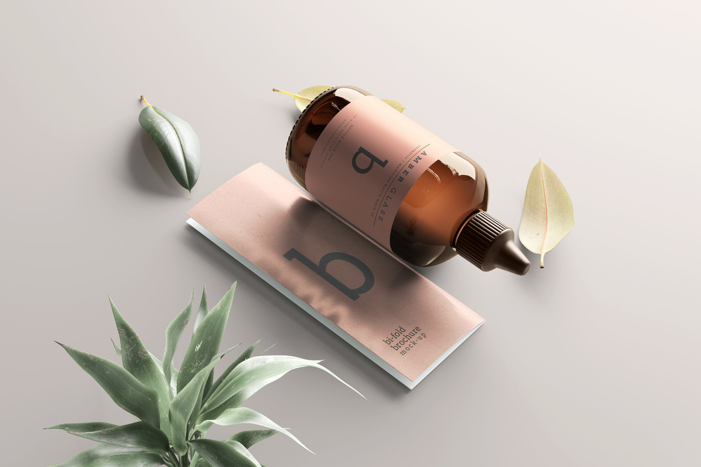 Amber Glass Bottle Mockups