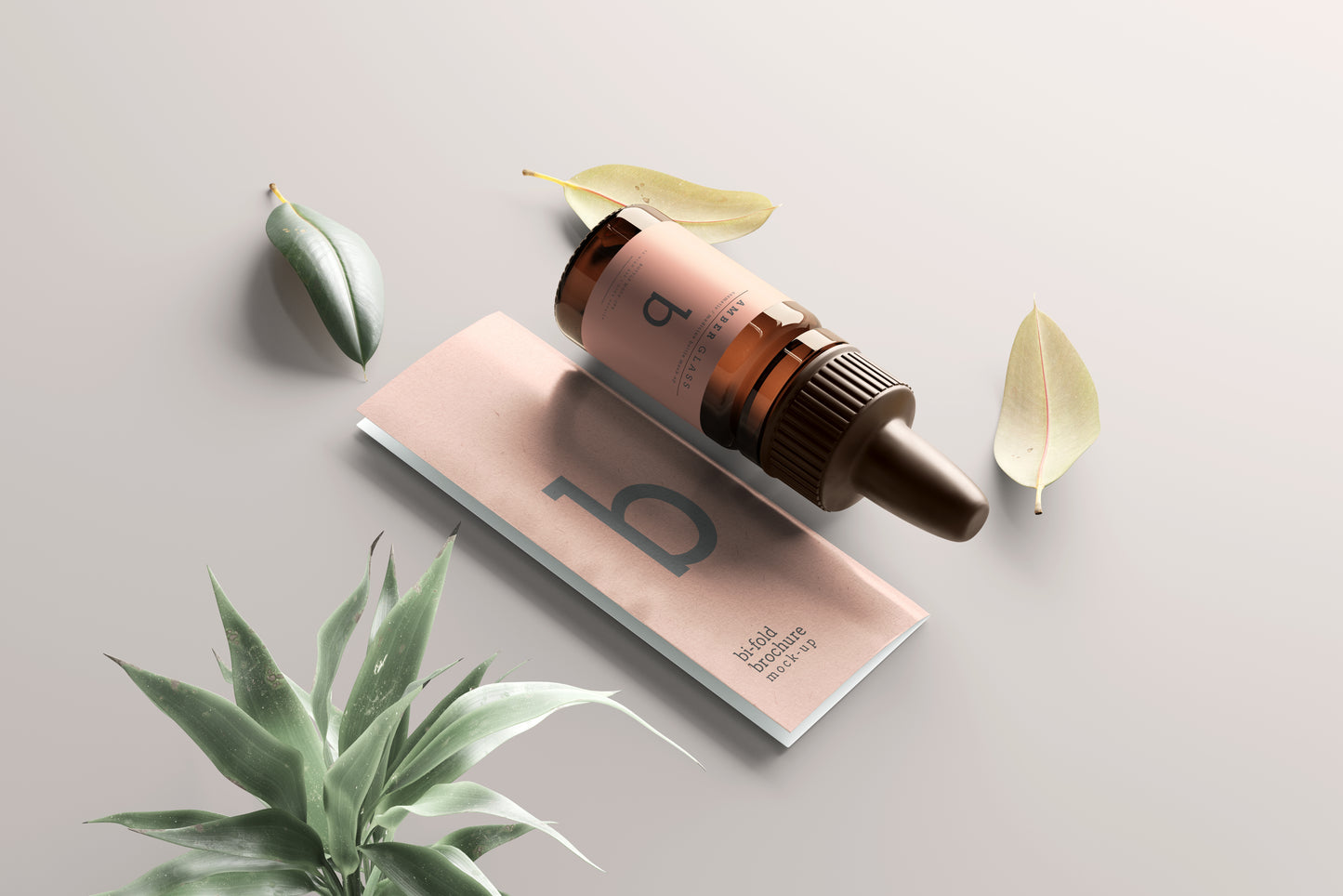 Amber Glass Dropper Bottle Mockups