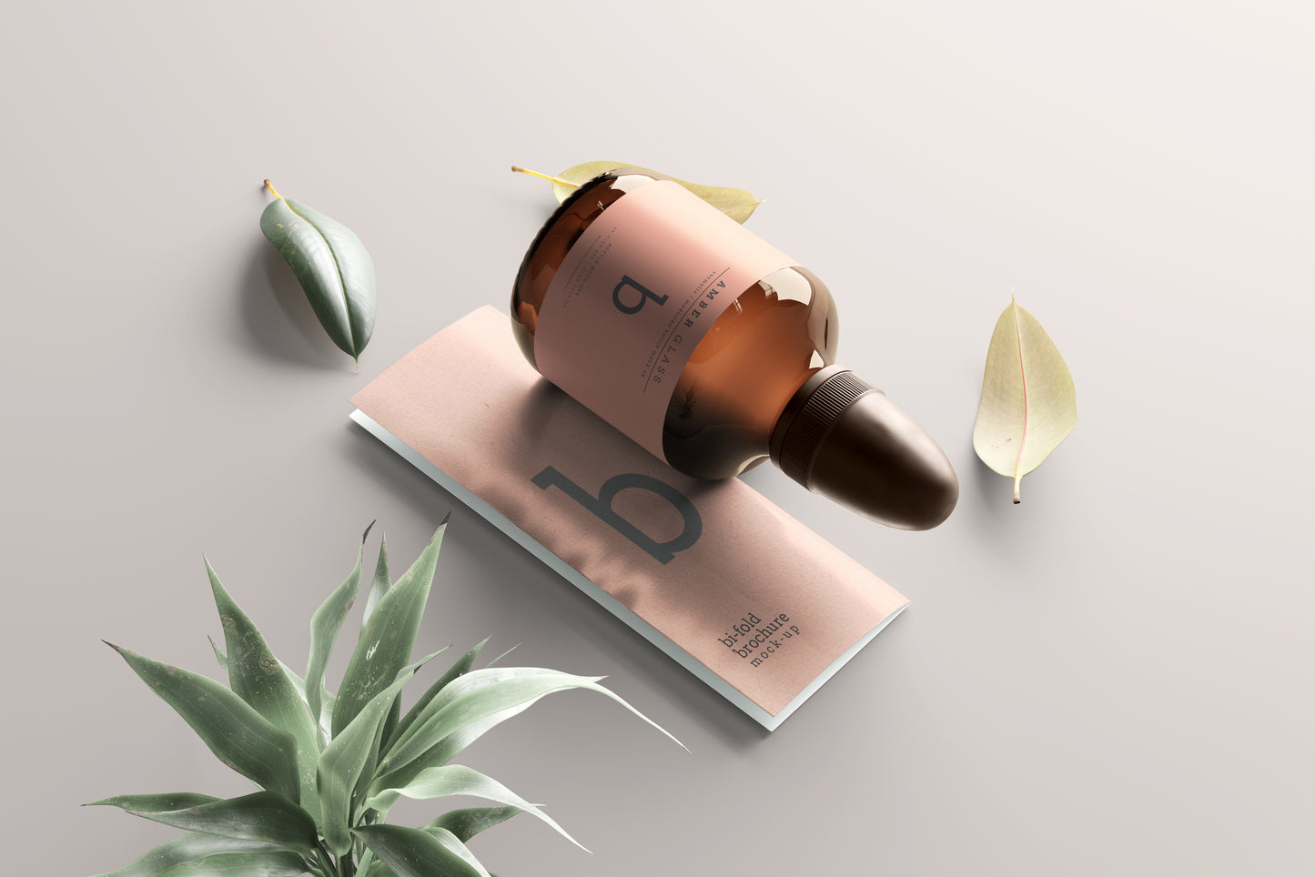 Amber Glass Bottle Mockups