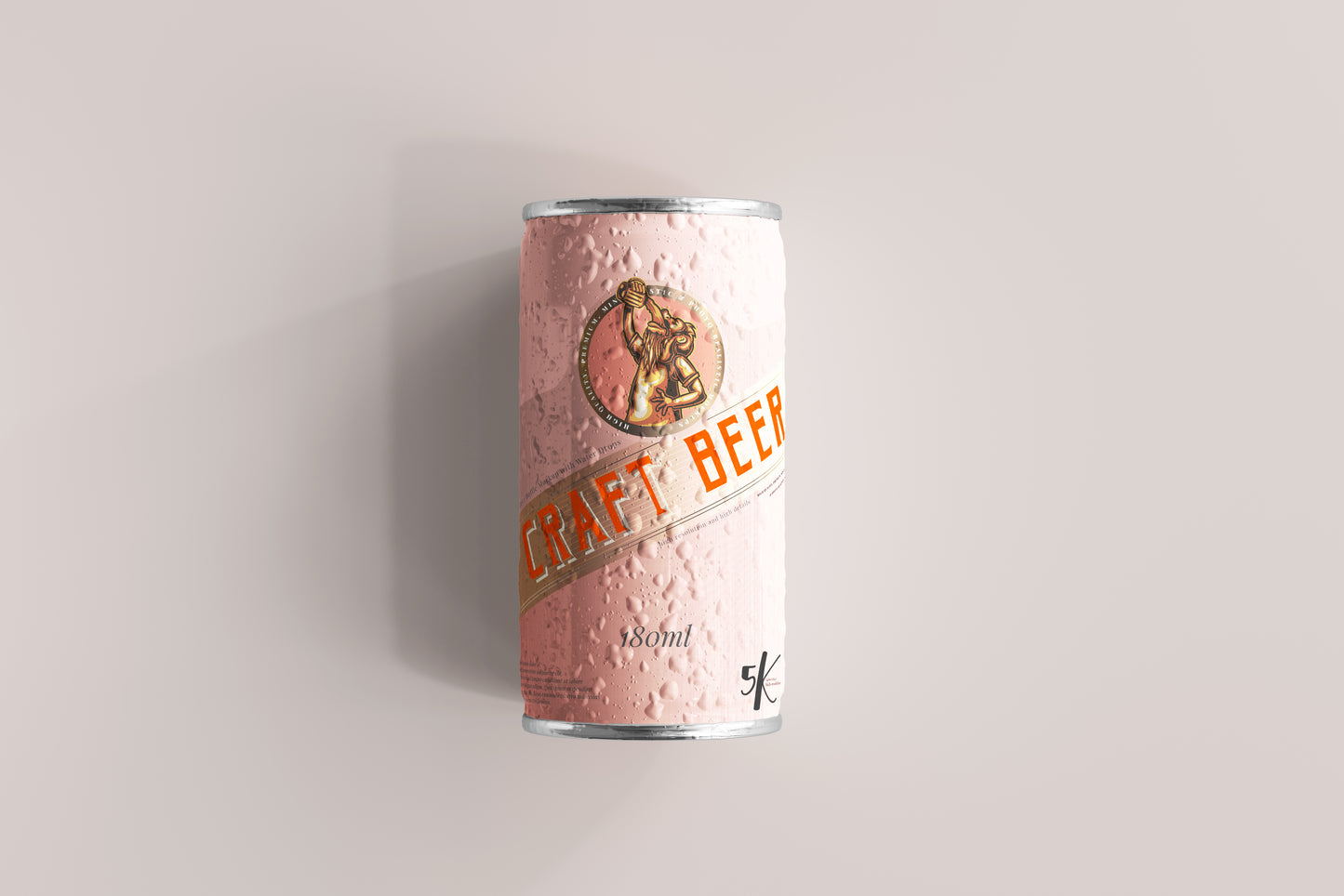 Small Soda or Beer Can Mockup with Condensation Effect