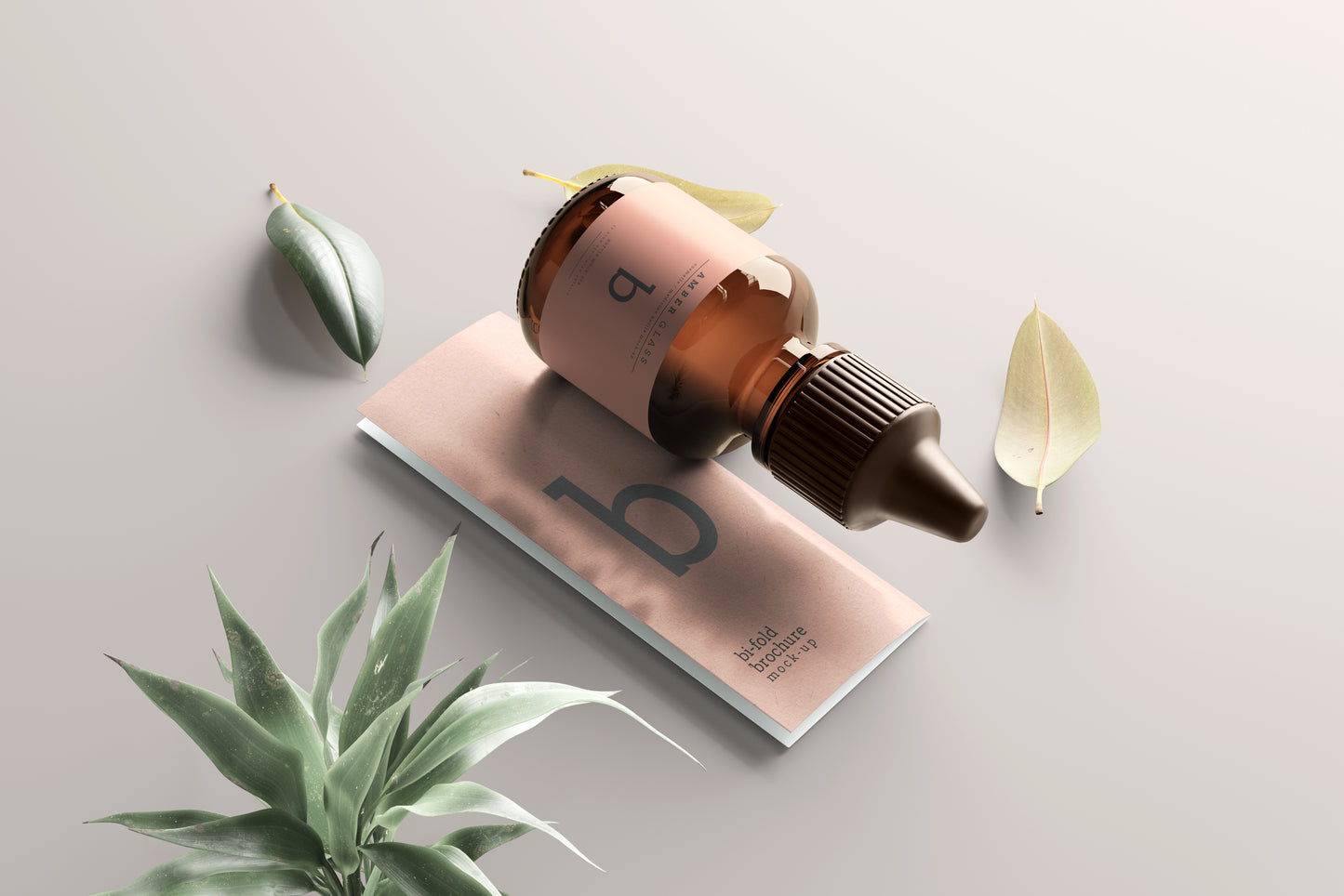 Amber Glass Bottle Mockups