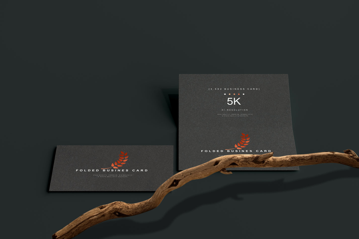 Folded Business Card Mockups