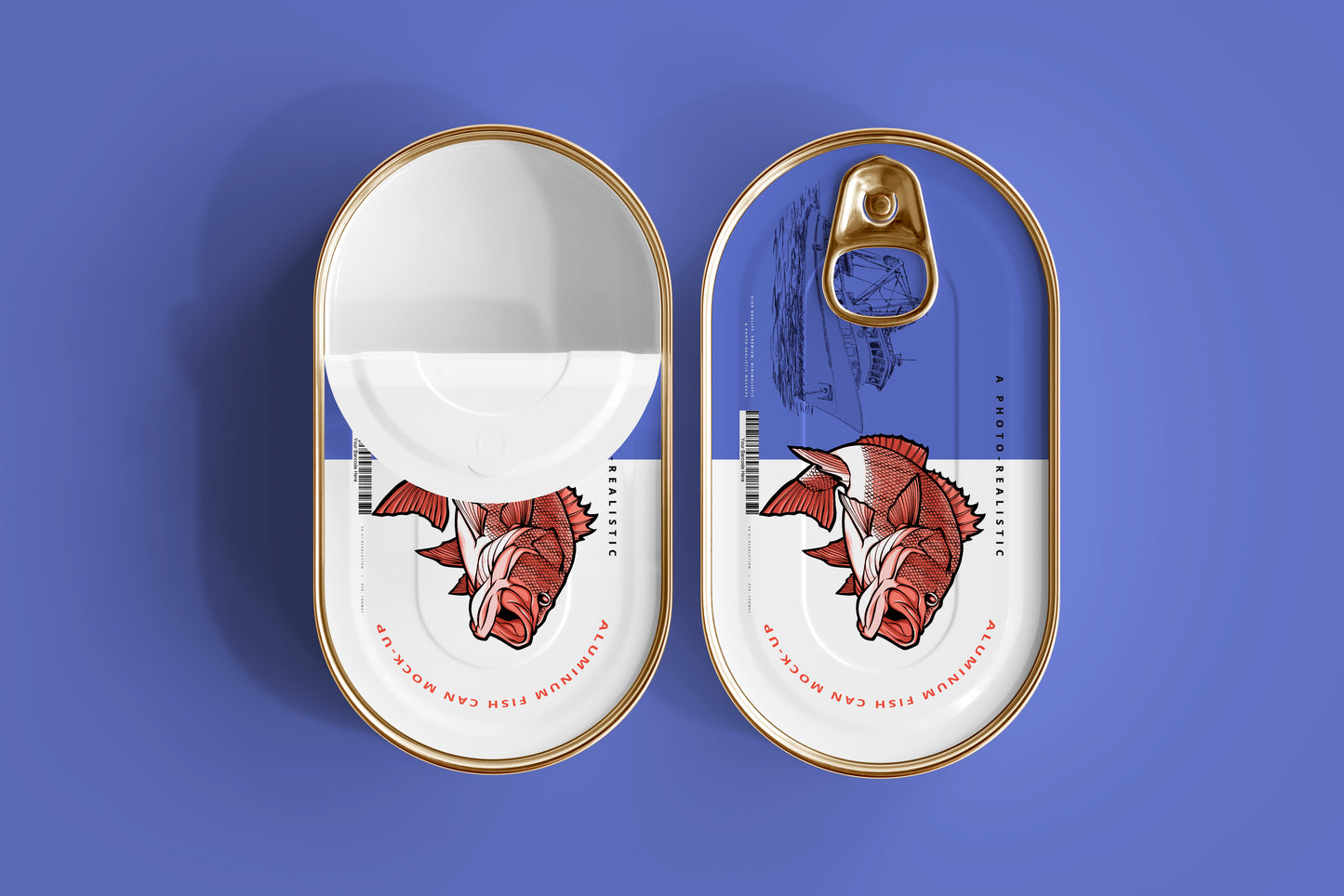 Aluminum Fish Can Mockup