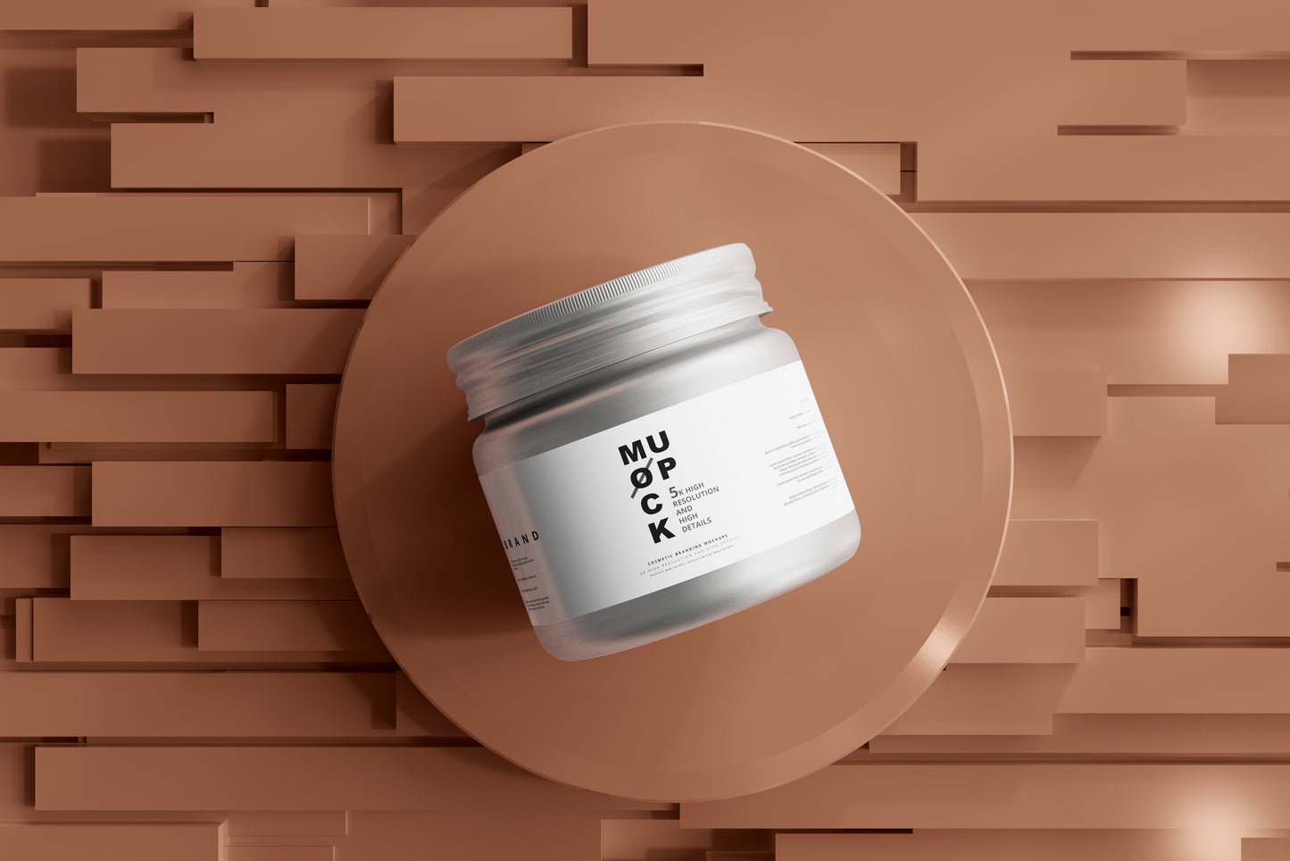 Aluminum Cosmetic Jar Mockup
