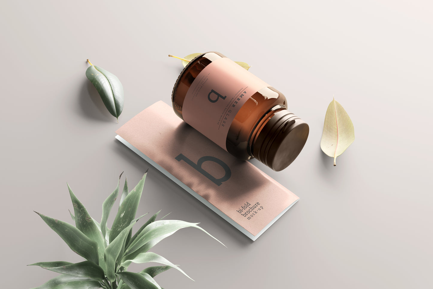 Amber Glass Bottle Mockups