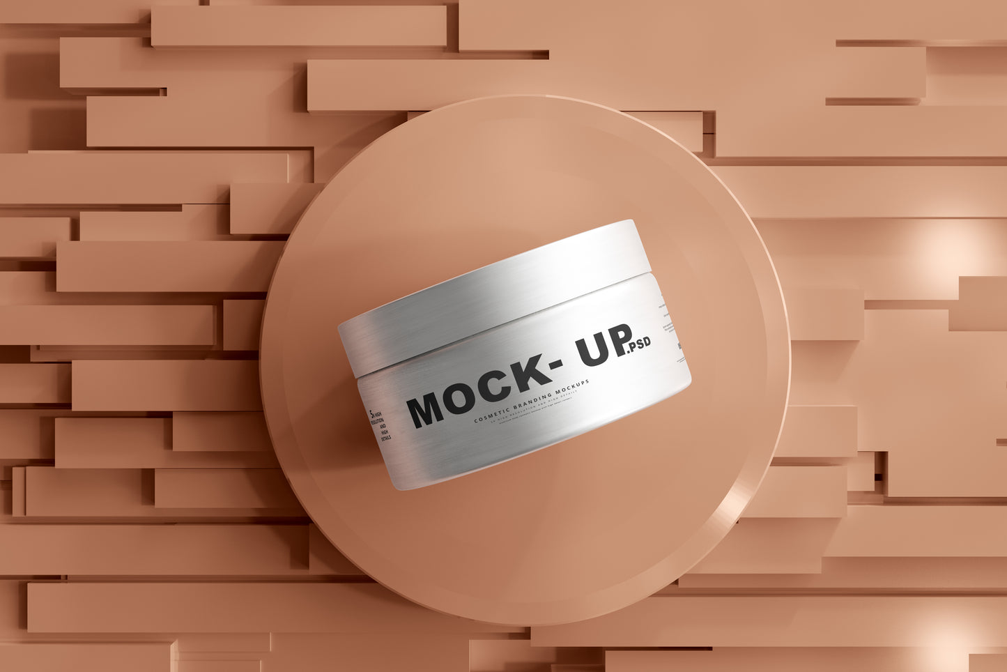 Aluminum Cosmetic Jar Mockup