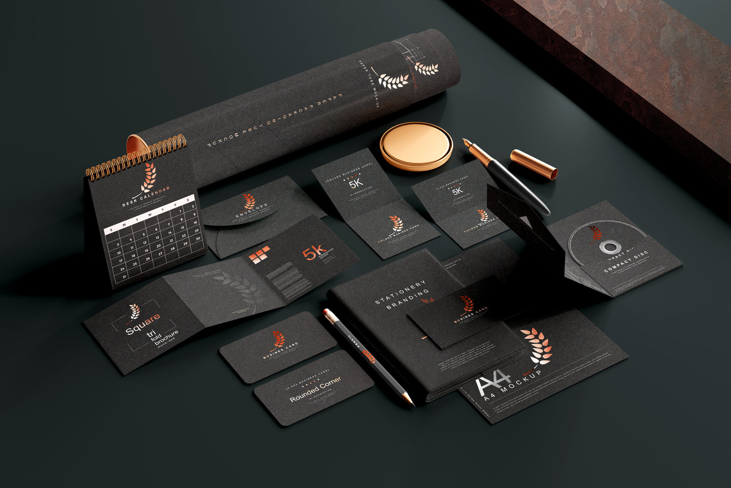 Stationery Branding Mockup Scenes