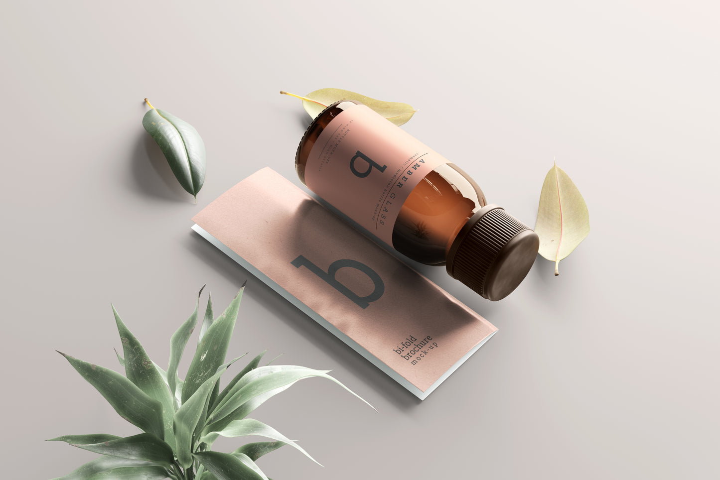Amber Glass Bottle Mockups