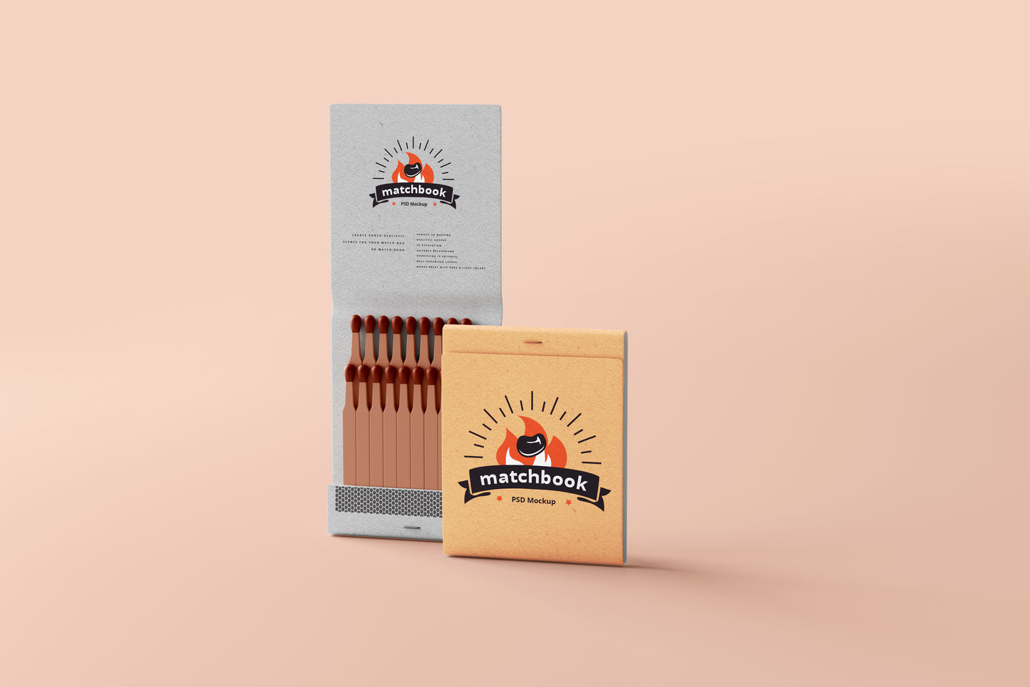 Paper Matchbox & Matchbook Mockups