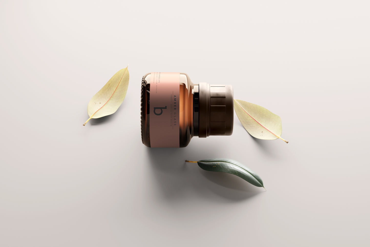 Amber Glass Bottle Mockups