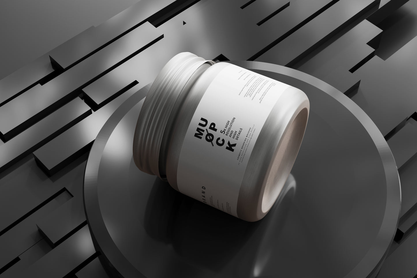 Aluminum Cosmetic Jar Mockup