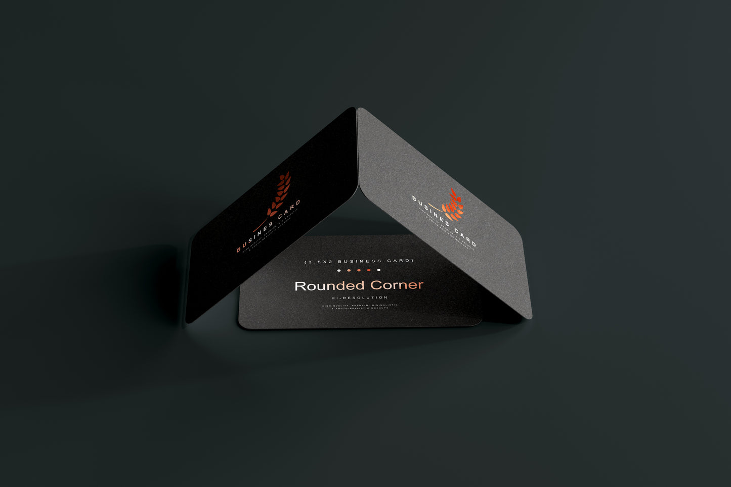 Rounded Corner Business Card Mockups