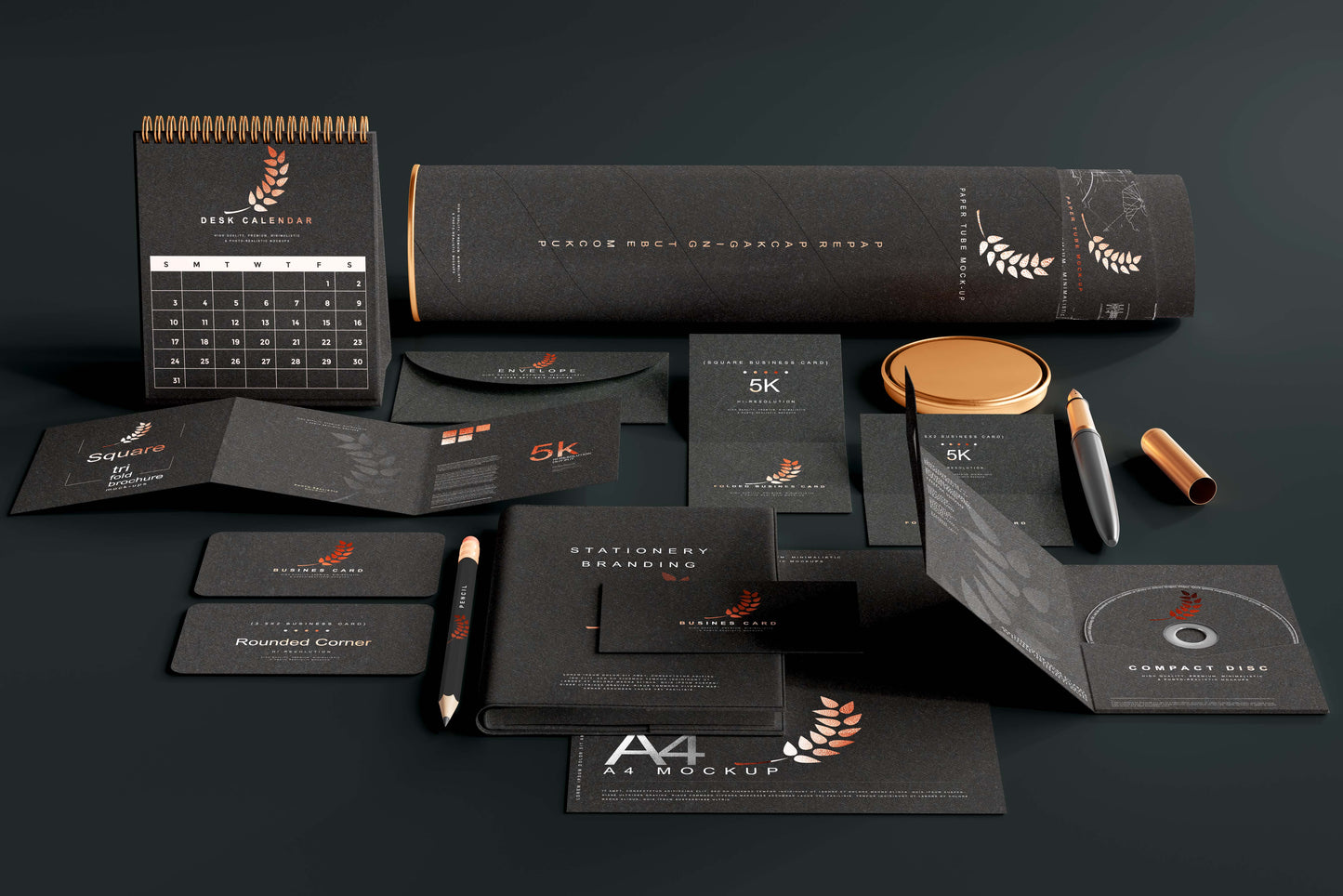 Stationery Branding Mockup Scenes