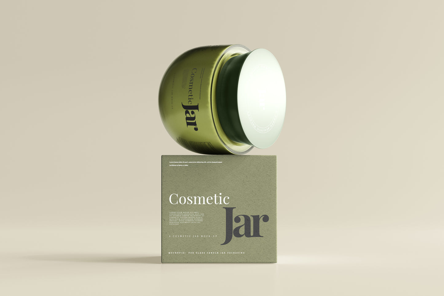 Glass Cosmetic Jar Mockups