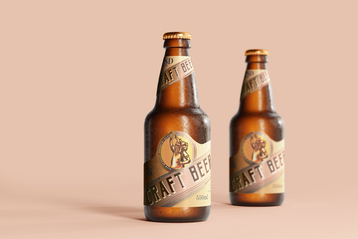 Cold Beer Bottle Mockups