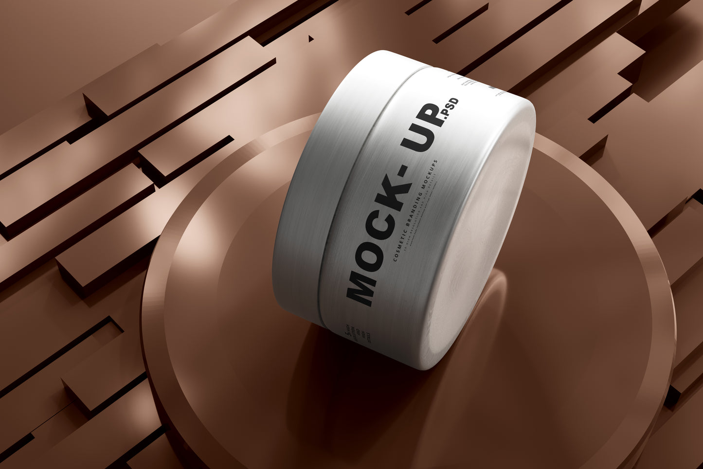 Aluminum Cosmetic Jar Mockup