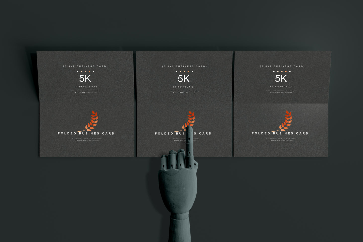 Folded Business Card Mockups