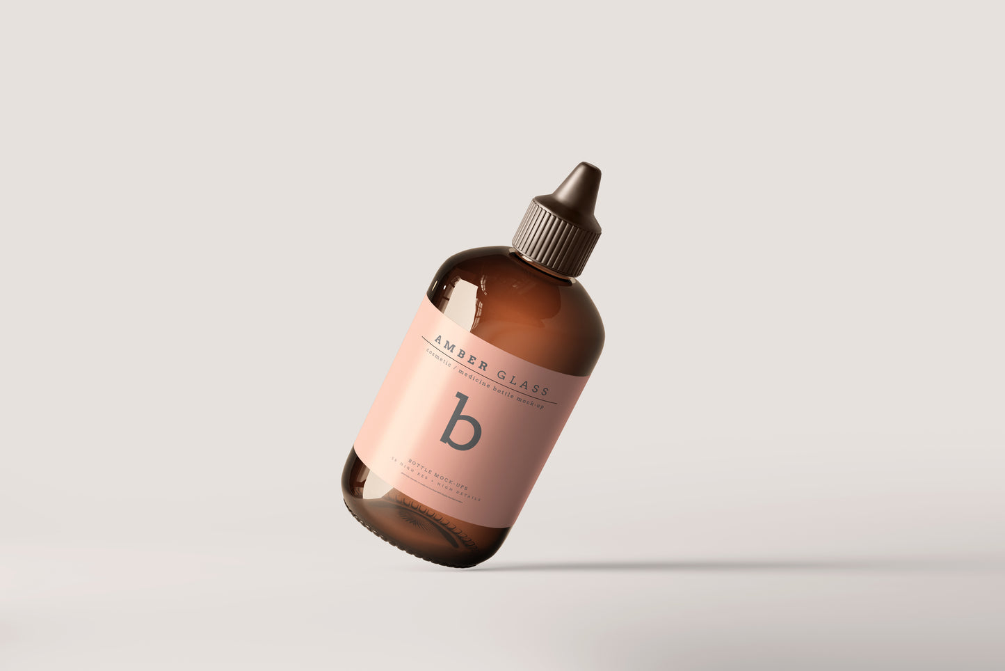 Amber Glass Bottle Mockups