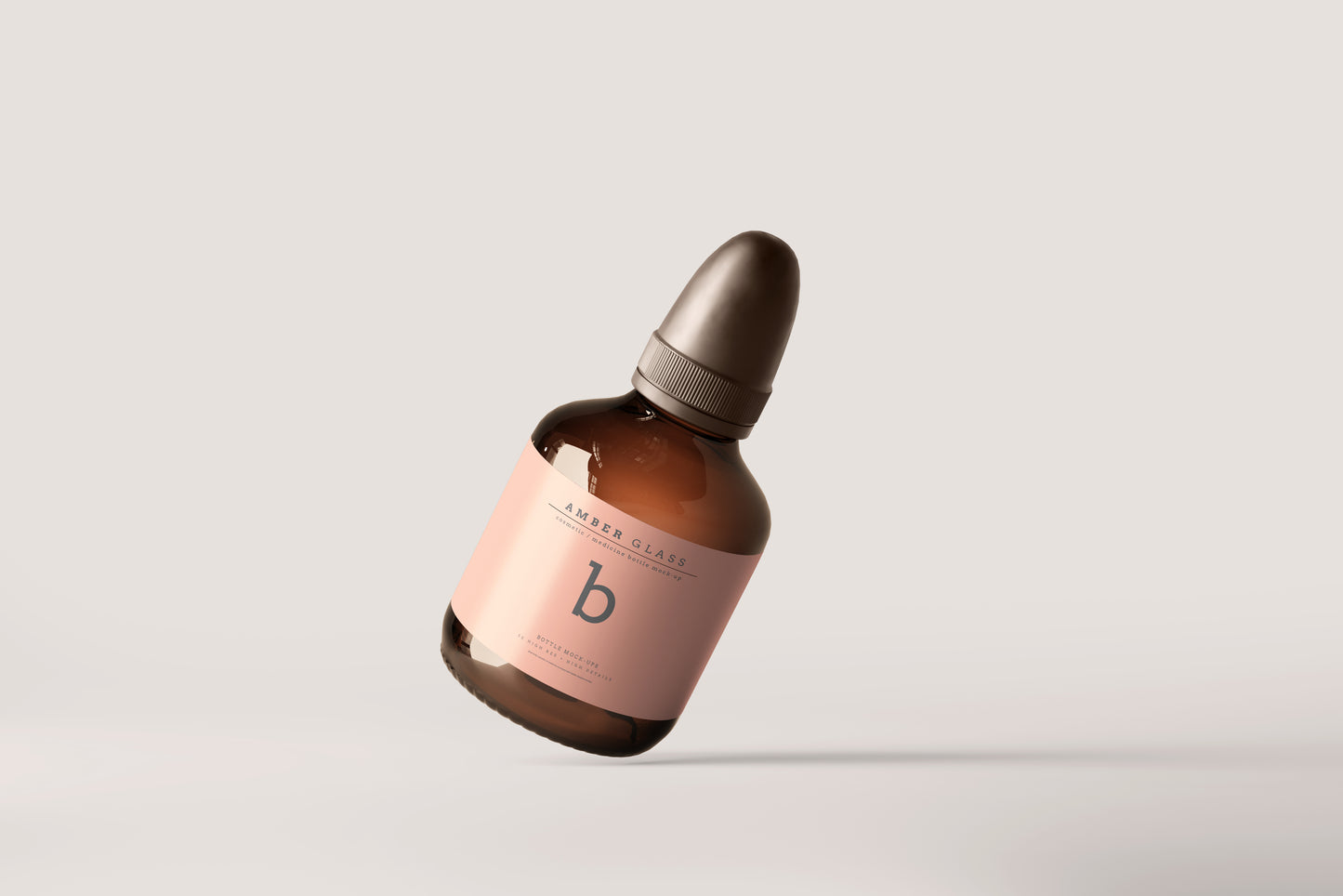 Amber Glass Bottle Mockups