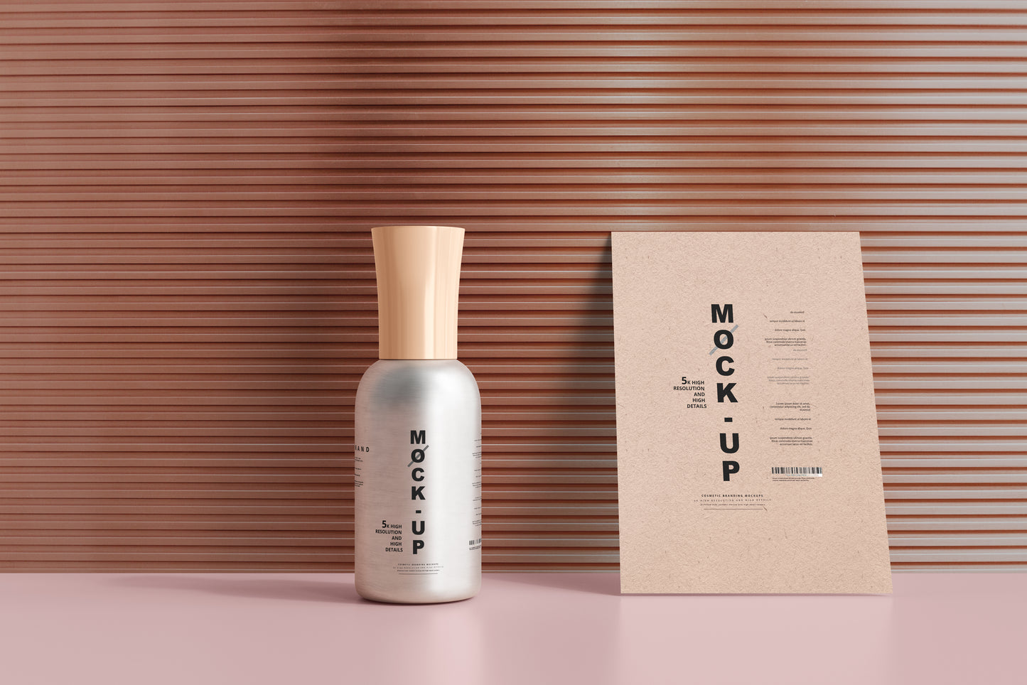 Aluminum Body Nail Polish Bottle Mockup