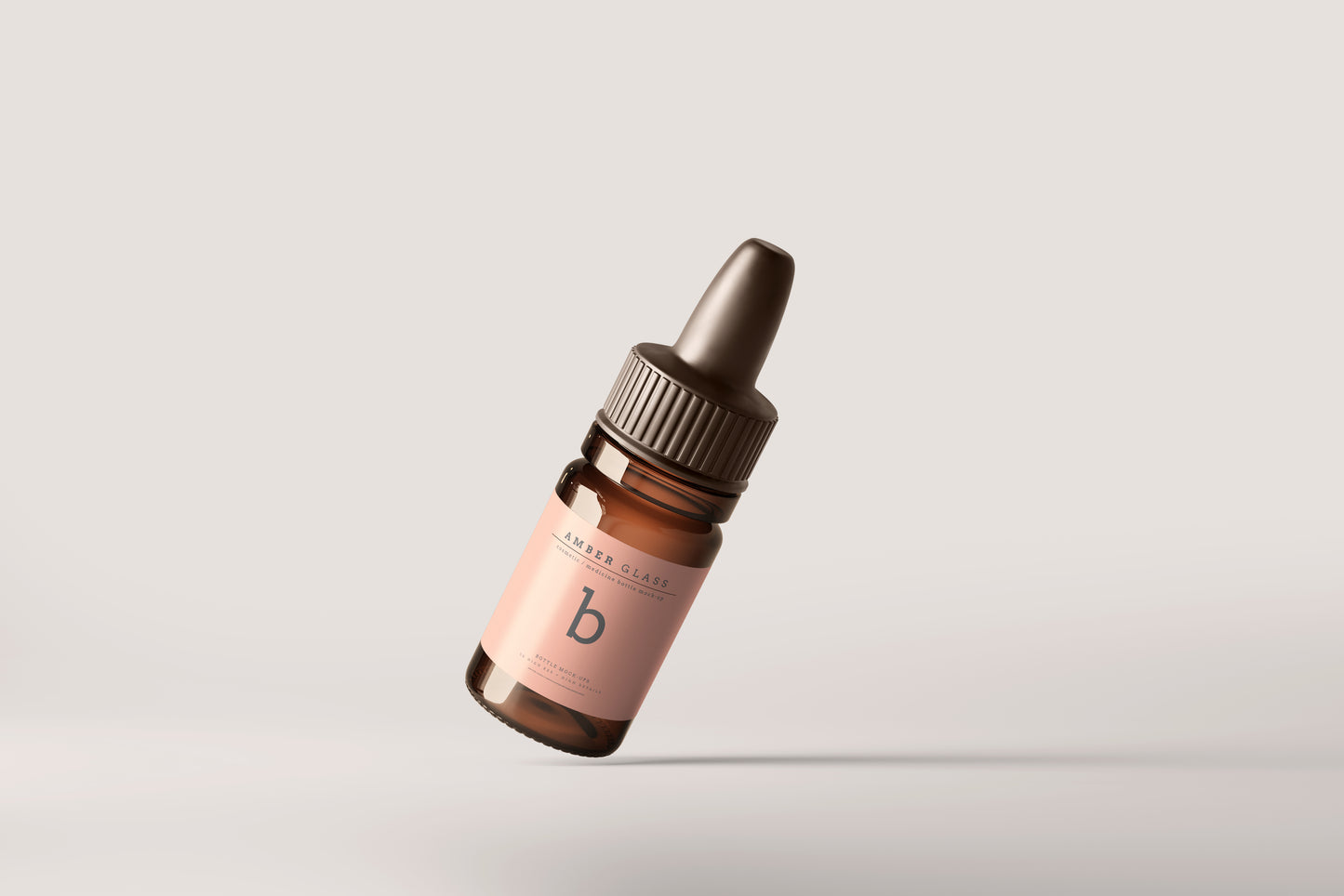 Amber Glass Dropper Bottle Mockups