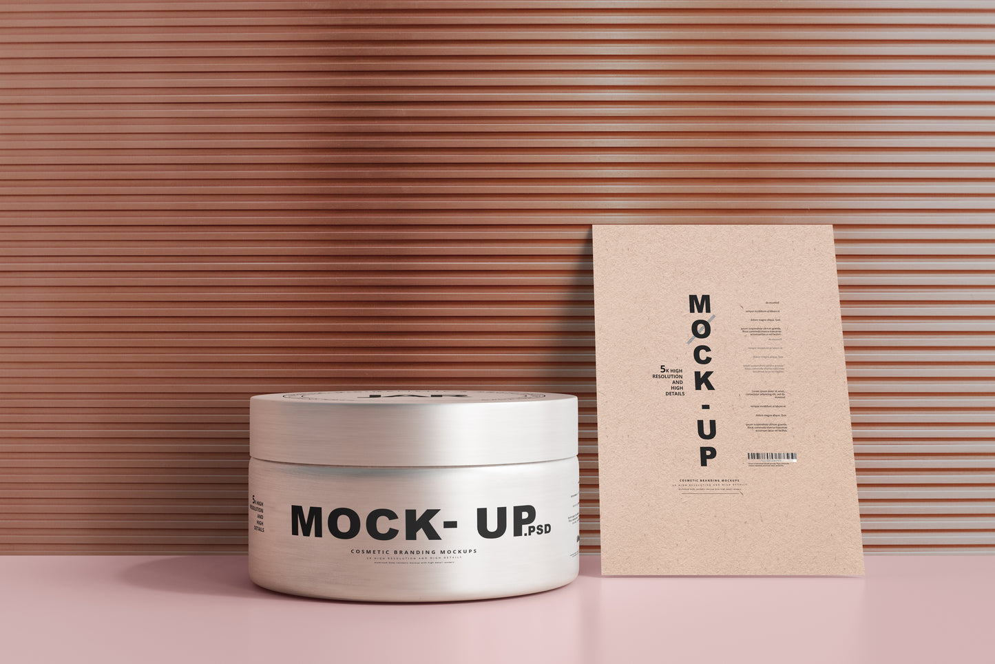 Aluminum Cosmetic Jar Mockup
