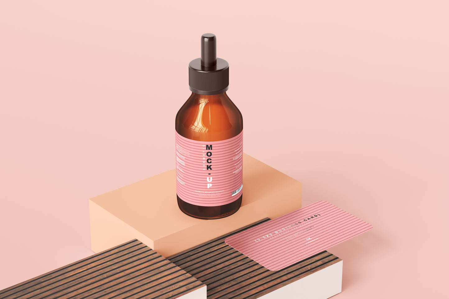 Amber Glass Dropper Bottle Mockups
