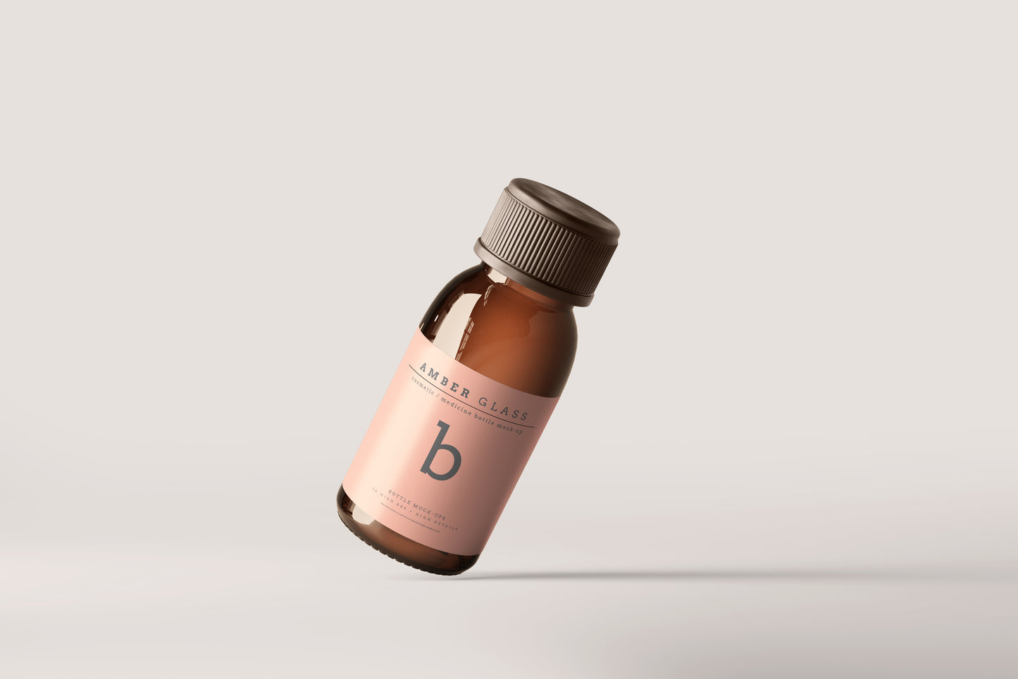 Amber Glass Bottle Mockups