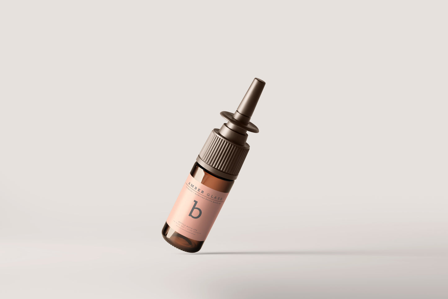 Amber Glass Nasal Spray Bottle Mockups