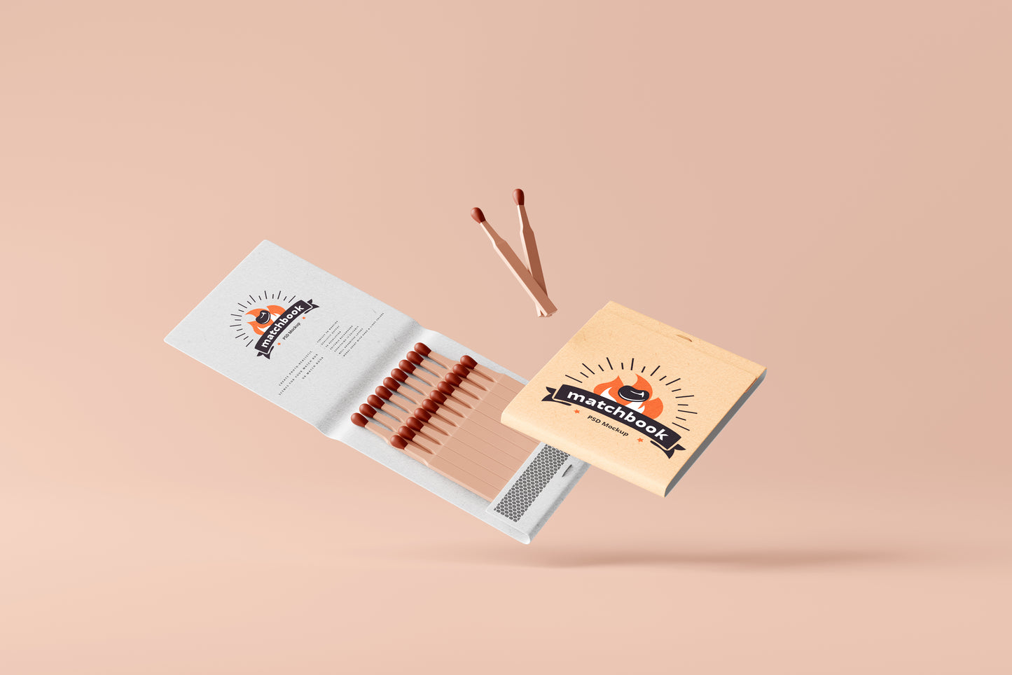 Paper Matchbox & Matchbook Mockups