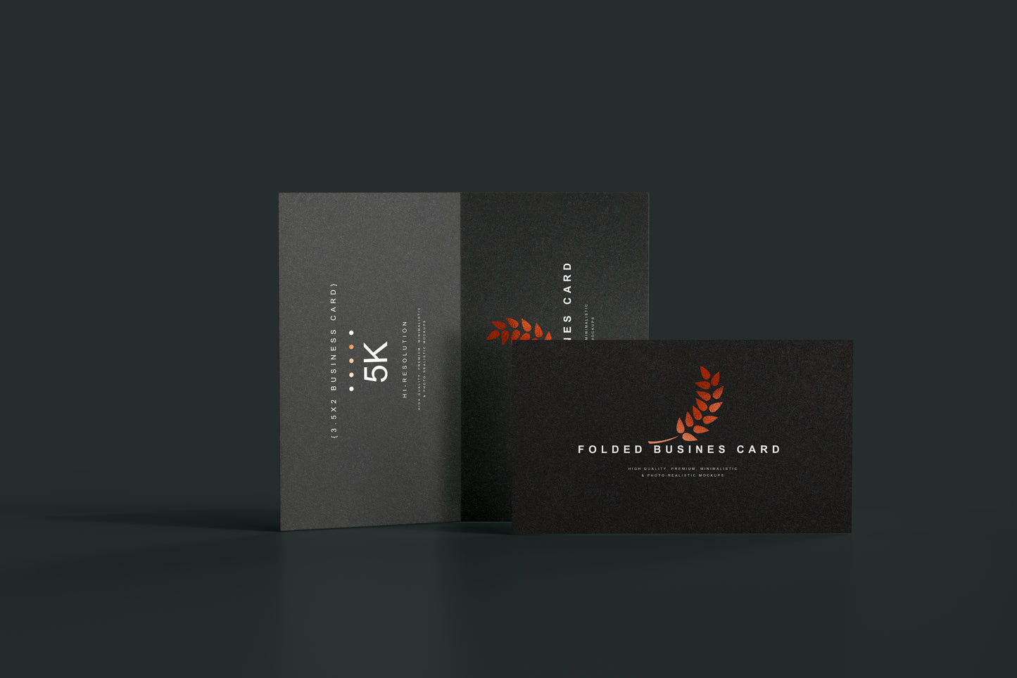 Folded Business Card Mockups