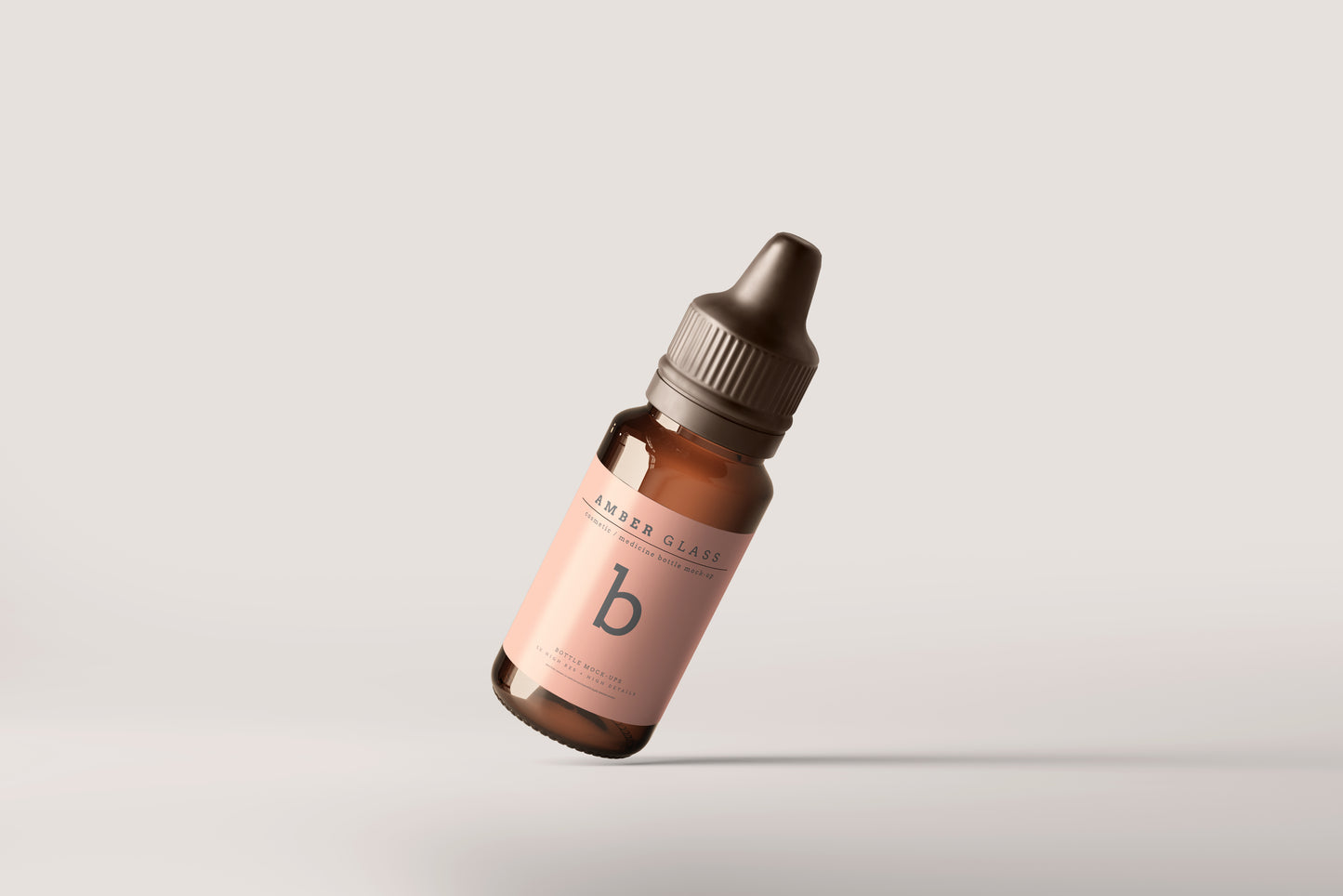 Amber Glass Dropper Bottle Mockups