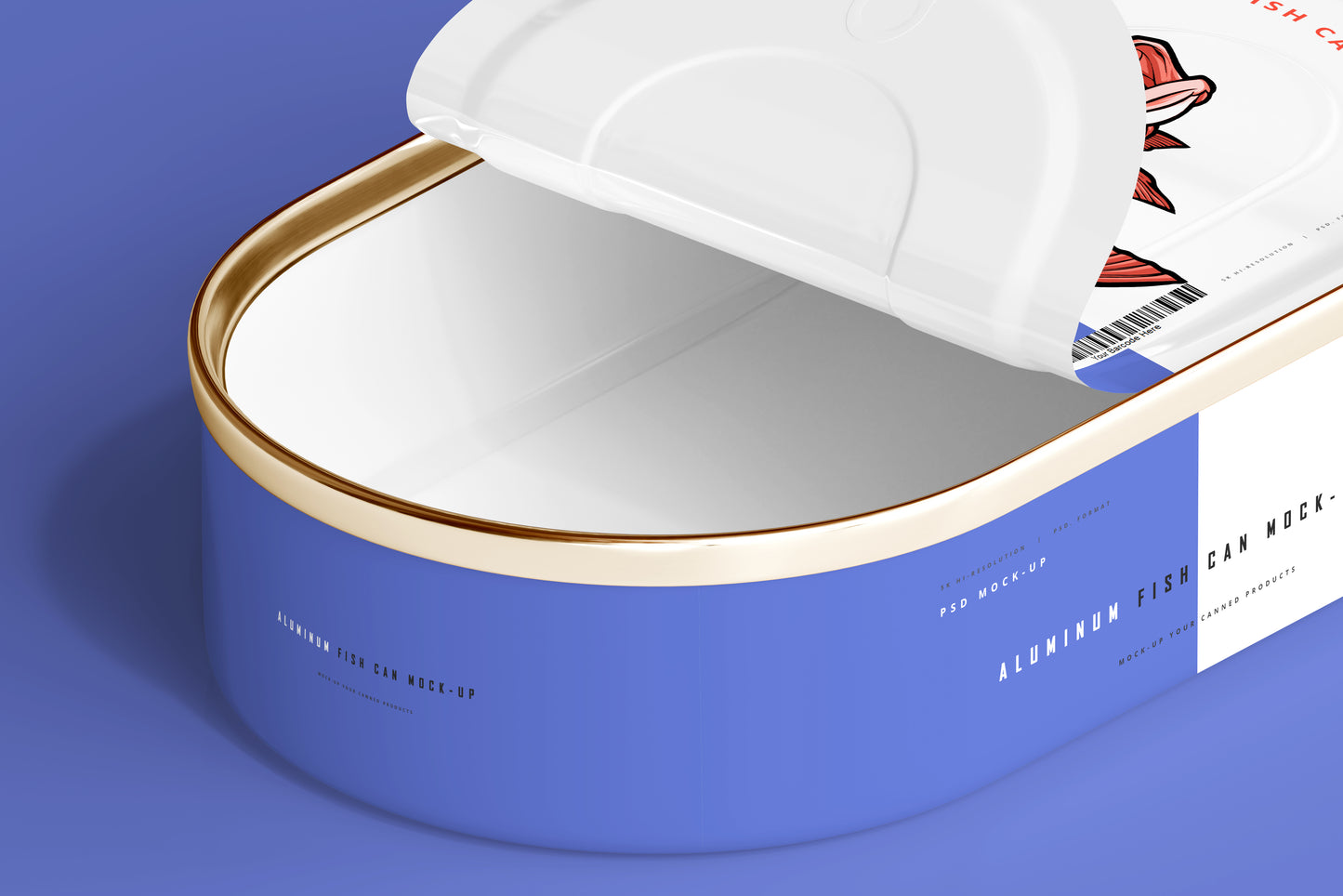 Aluminum Fish Can Mockup
