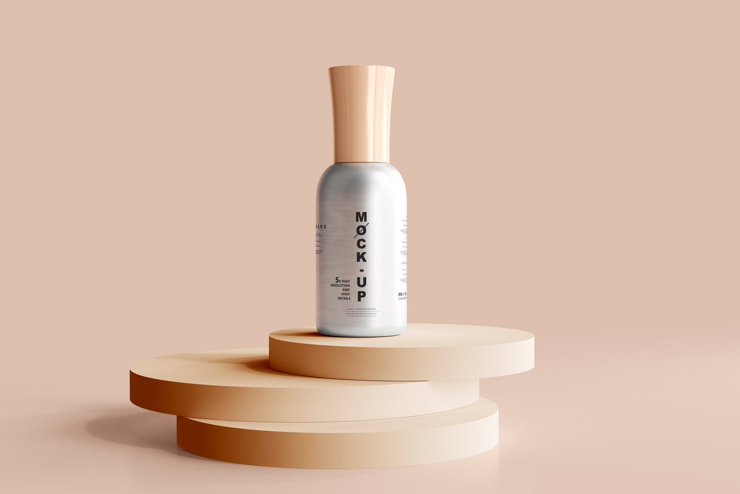 Aluminum Body Nail Polish Bottle Mockup