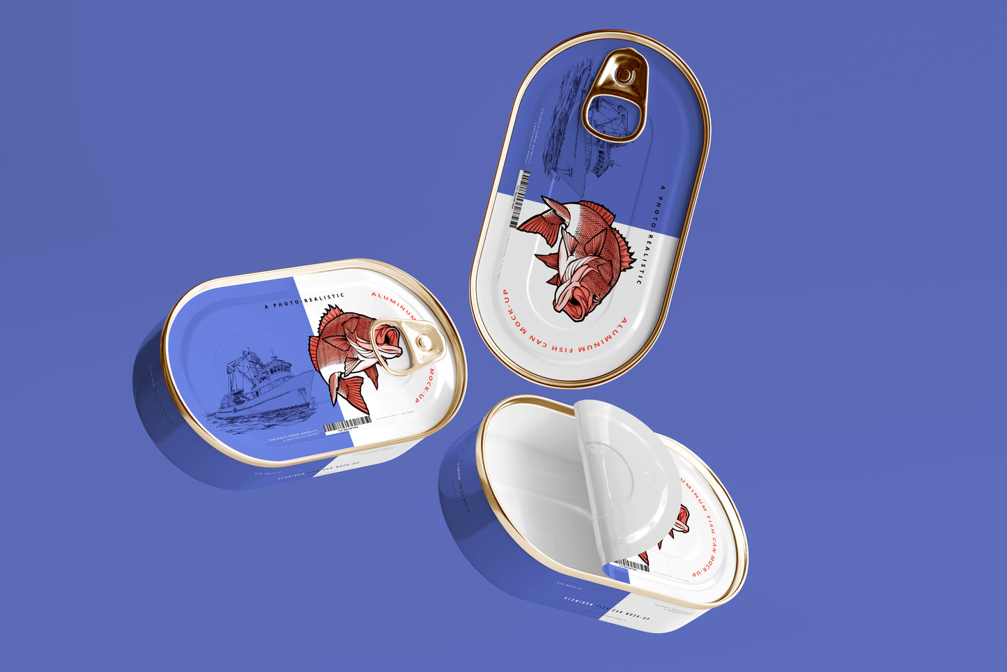 Aluminum Fish Can Mockup