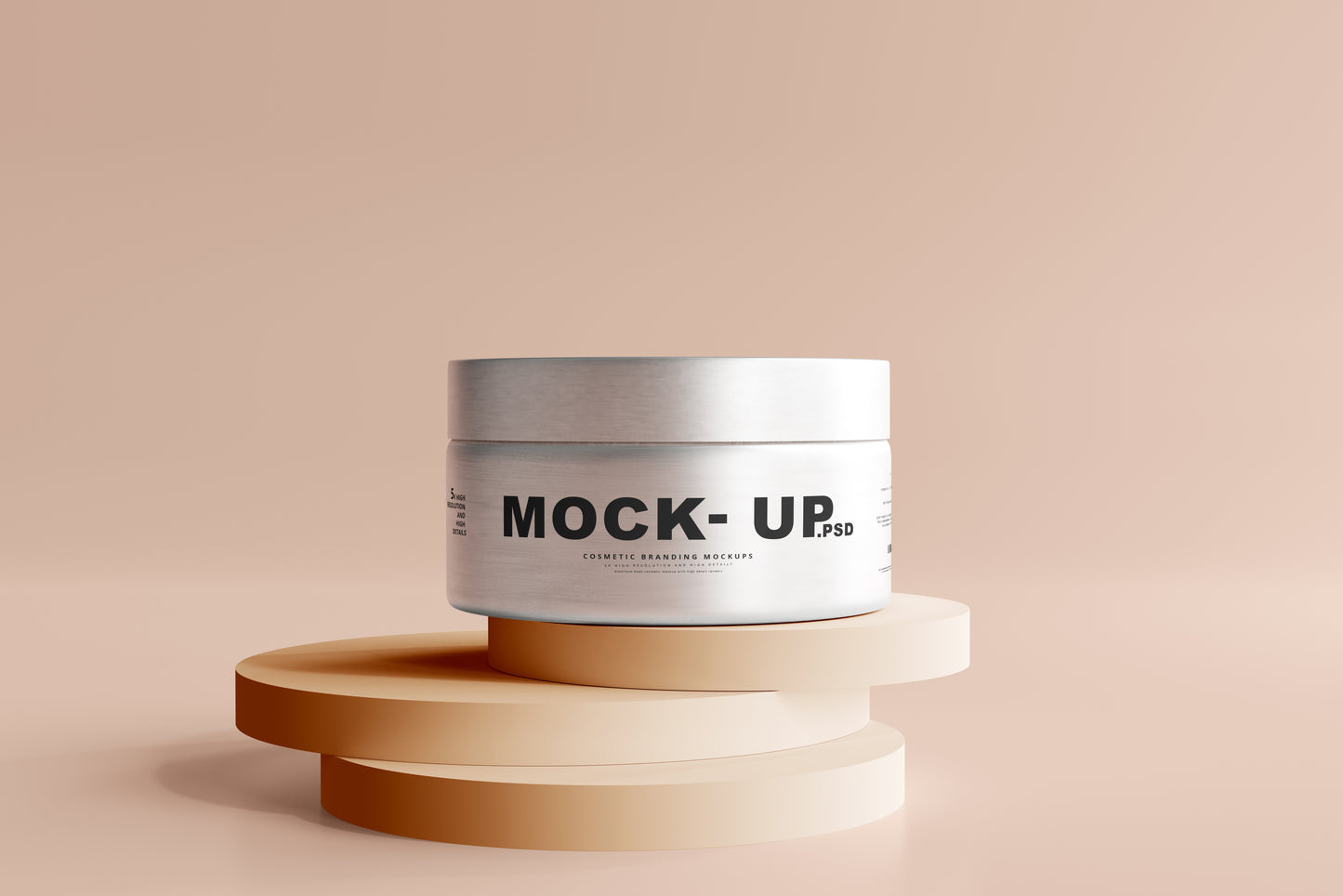 Aluminum Cosmetic Jar Mockup