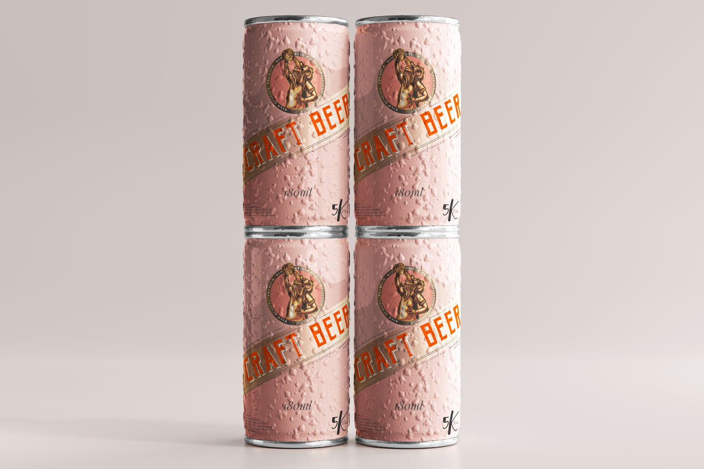 Small Soda or Beer Can Mockup with Condensation Effect