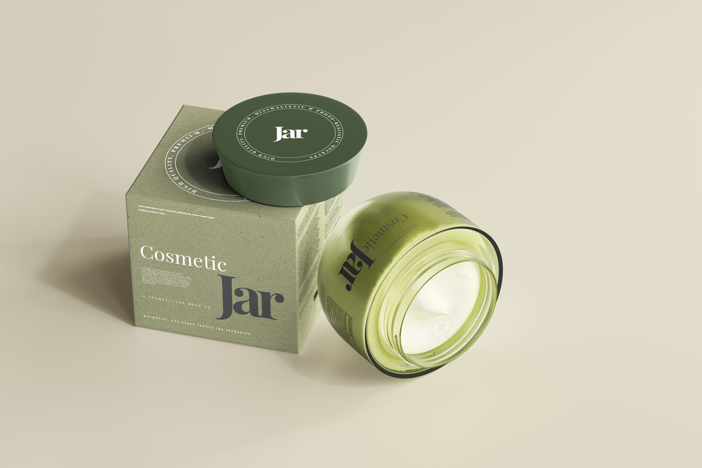 Glass Cosmetic Jar Mockups