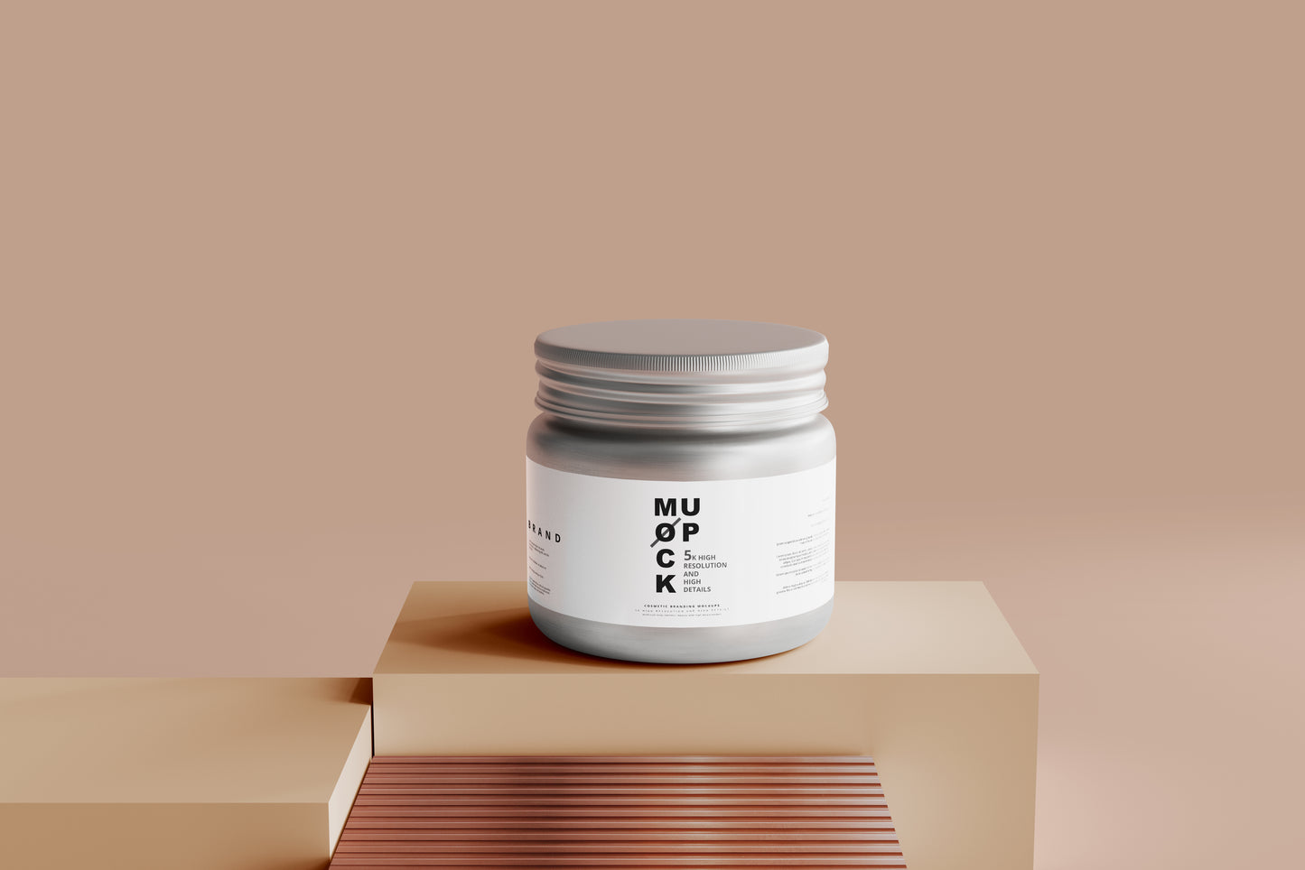 Aluminum Cosmetic Jar Mockup