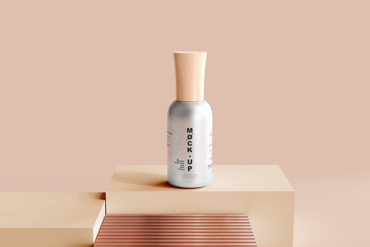 Aluminum Body Nail Polish Bottle Mockup