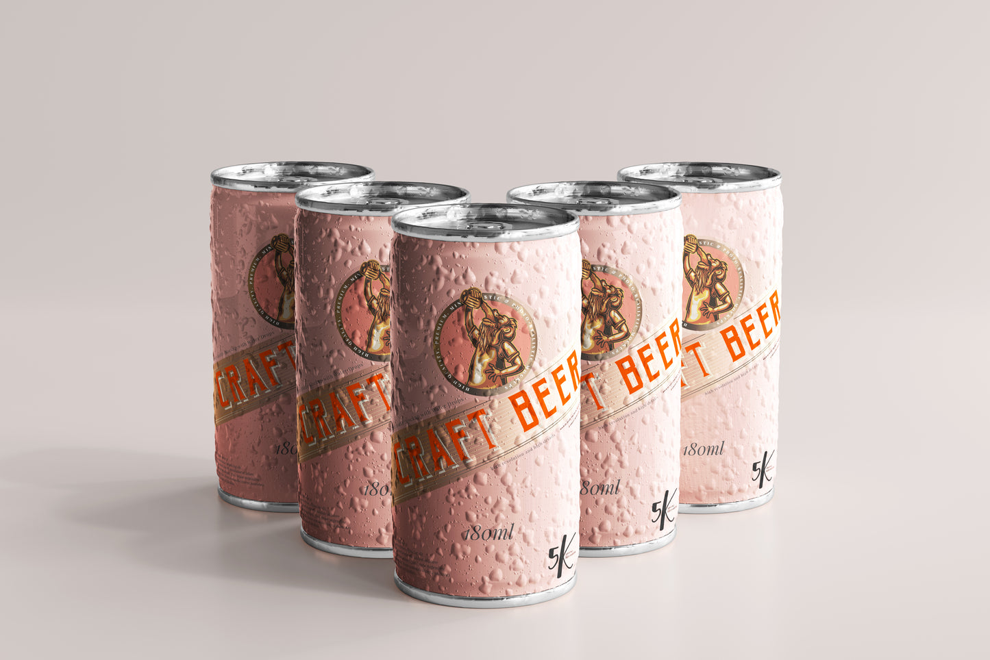 Small Soda or Beer Can Mockup with Condensation Effect