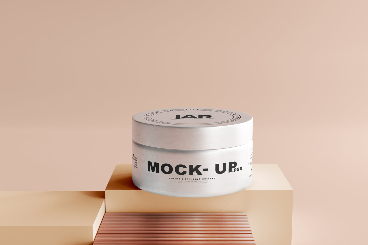 Aluminum Cosmetic Jar Mockup