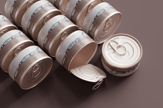 Easy Open Small Aluminum Food Can Mockup